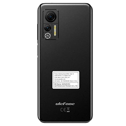 Ulefone Note 14 Pro (4+64Gb) Unlocked Cell Phones, Android 12 Smartphone, 6.52” Screen Mobile Phone, 4500Mah Battery, 13Mp Rear Camera 4G Dual Sim 3-Card Slots Face Id Otg Gps Android Phone- Black #TOP6