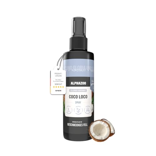 alphazoo Coco Loco Fellspray für Hunde – 250 ml Fellpflege Spray mit Sheabutter, Aloe Vera & Kokosduft – Glanz, Geschmeidigkeit & leichte Kämmbarkeit ohne Ausspülen alphazoo Coco Loco Fellspray für Hunde – 250 ml Fellpflege Spray mit Sheabutter, Aloe Vera & Kokosduft – Glanz, Geschmeidigkeit & leichte Kämmbarkeit ohne Ausspülen