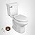 American Standard 606AA001.020 H2Optimum Two-Piece Toilet with Toilet Seat and Wax Ring, Elongated Front, Chair Height, White, 1.1 gpf