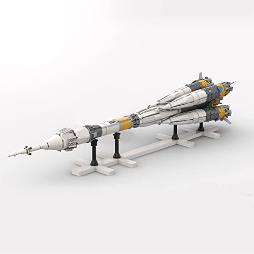 Juego de Construcción de Modelo de Vehículo de Lanzamiento Orbital Ruso, 261 Piezas Juego de Construcción MOC Modelo de Cohete, Compatible con Lego Modular Buildings Cover