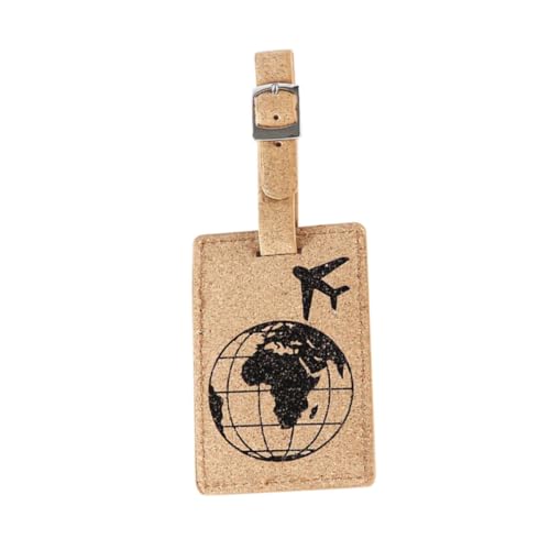 Artibetter Juego de Etiquetas de Equipaje Conector de Correa Diseño de Madera de Cuero Fácil de Llevar para Mochila y Maleta para Uso en Viajes