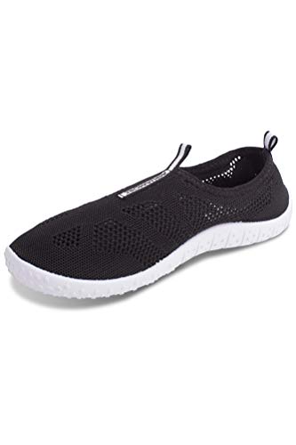 AQUAMORE Chlorine Resistant Black Mesh Aqua Walker Water Shoe Size 6