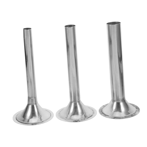 Holibanna 3piezas Accesorios Para Embutidora De Salchichas Tubo De Relleno De Acero Inoxidable Herramienta Profesional Para Embutir Carne Casa Kit De Embudo Para Fabricación De Salchichas