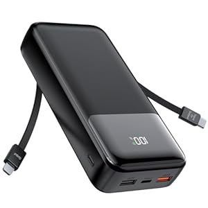 Portable Charger Power Bank – 20000 mAh with Built-in USB-C(22.5W) and iOS(20W) Output Cable, Fast Charging Battery Pack for iPhone 15/15 Plus/15 Pro/15 Pro Max/14/13/Samsung