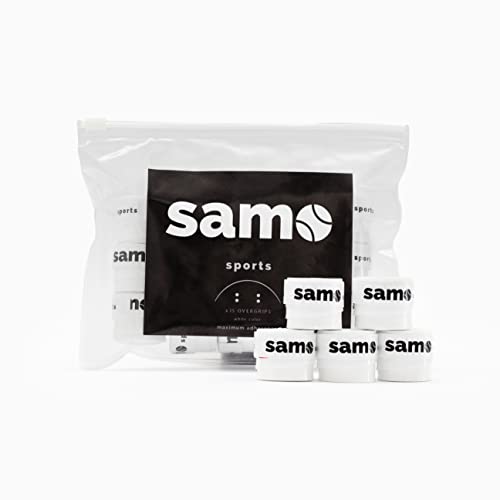 SAMO Sports| Pack 15 Overgrips para Pala de Padel o Raqueta de Tenis| Grips Lisos de máximo Agarre