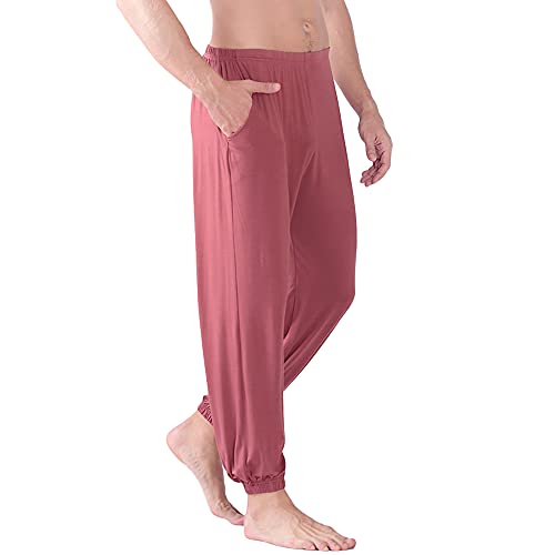 JOINFUN Mens Cotton Pajama Pants, Soft Lounge Pants with Pockets Elastic Sleep Pj Bottoms3
