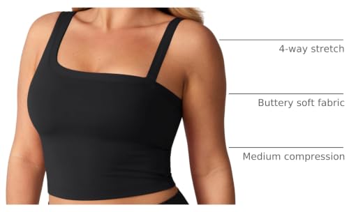 Image of UNISSU Hugcurve Detachable Shoulder Strap Longline Sports Bra for Women One Shoulder Workout Tank Crop Tops Built in Bra