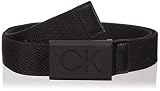 Calvin Klein Herren Gürtel Casual Plaque Webbing 35mm, Schwarz (CK Black), 85 cm