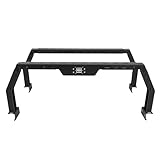 ALMULOO Adjustable Truck Bed Cargo Rack W/Led Light Compatible with 2004-2025 F150/Ranger, Silverado/Ram/Sierra 1500, Nissan Titan/Frontier, Tundra, Gladiator JT, Colorado & Canyon