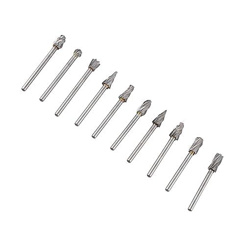 Juego de fresas de carburo Drfeify 10 pzas 3mm miniatura 2