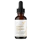 Eva Naturals Vitamin C+ Face Serum – Lightweight Facial Serum with Hyaluronic Acid, Niacinamide & Botanical Ingredients – Daily Skincare for Smooth, Radiant-Looking Skin (1 oz)