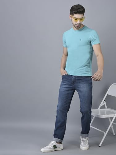 Image of Dollar Cotton Rich Fabric Solid Men's T-Shirt | Chest Logo Branding | Wide Array of Attractive Colours