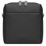 Joyway Travel Makeup Bag, Large Capacity Cosmetic Bags for Women, Waterproof Portable Pouch Open Flat Toiletry Bag Make up Organizer with Divider, Can be fitted with suspenders(Black)