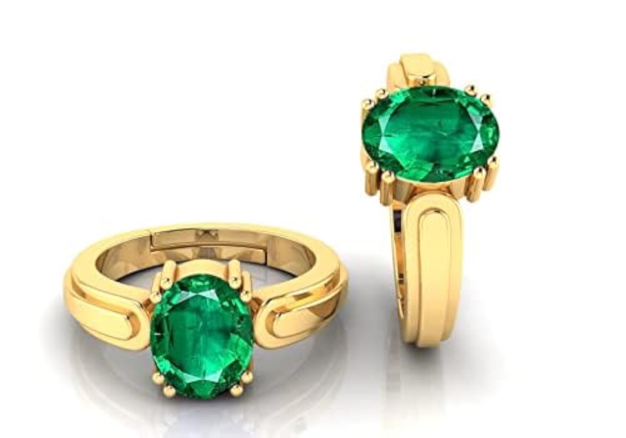 7.25 Ratti Original Emerald Adjustable Ring, Lab Certified