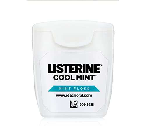 Listerine Cool Mint Interdental Floss | Effective Plaque Removal, Teeth & Gum Protection | Shred-Resistant, Fresh-Breath Feeling, Pfas Free | 55 Yards, 1 Pack #TOP5