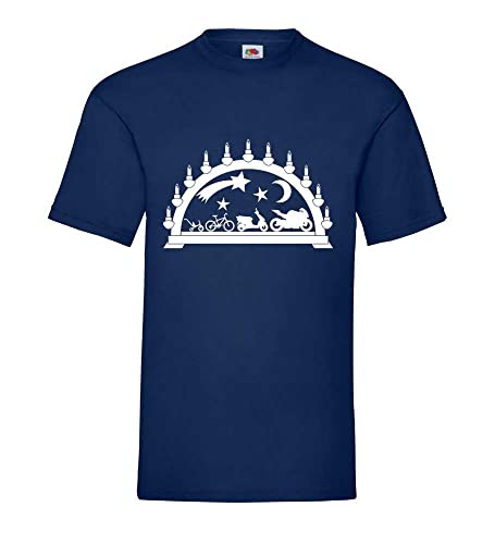 T-shirt de moto Evolution bleu XXXL pour homme grand