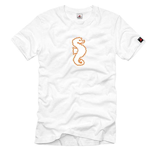 T-shirt blanc enfant hippocampe T.S en coton léger #611