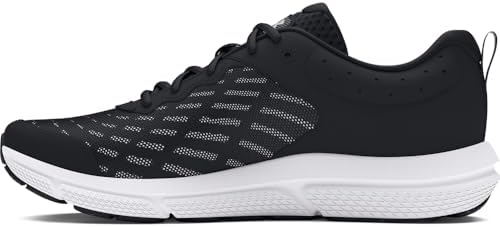 Under Armour Men's Charged Assert 10 Shoes, (001) Black/Black/White, 12 — view 7