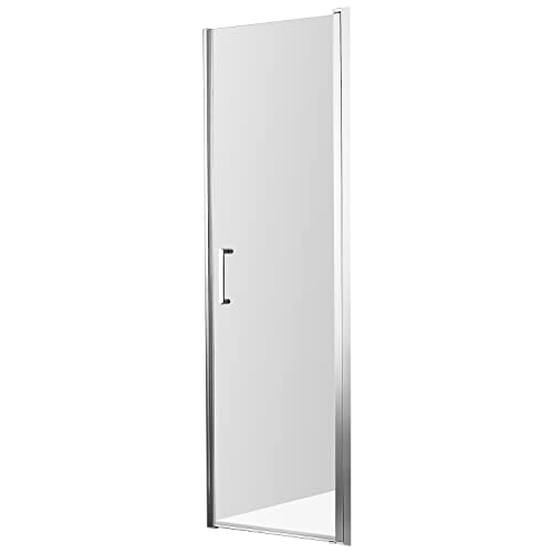 Anzzi 72 X 30 Inch Semi-Frameless Shower Door In Brushed Nickel | Lancer Water Repellent Glass Shower Door With Seal Strip Parts And Handle | 1/4 Inch Glass Hinged Shower Door With Handle | Sd-Az051-02Bn #TOP1