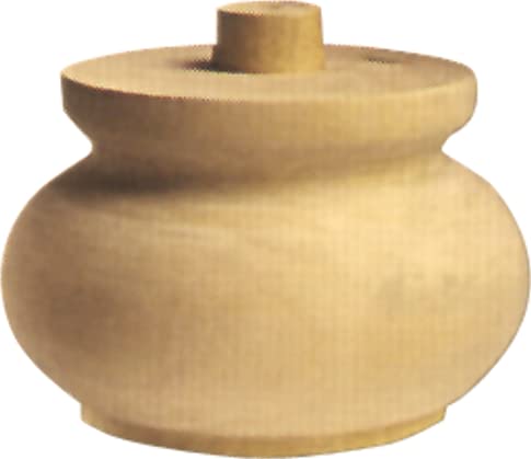 Gamba Per Mobili A Cipolla In Legno Di Ontano 75X55 Mm Art. 03.0017