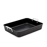 Valira 4687/25 Plat à four de 35x27 cm fabriqué en Espagne, en fonte d'aluminium avec anti-adhérent écologique renforcé, apte pour l'induction, Noir