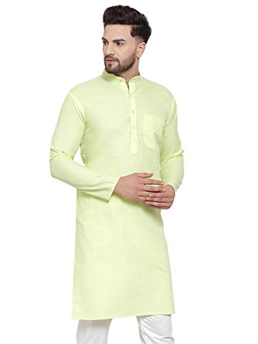 Image of Jompers Men's Cotton Regular Fit Solid Kurtas