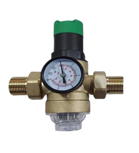 Régulateur pression eau DN15 vanne de réduction en laiton avec manomètre cadran