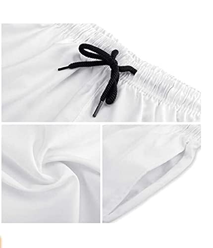 APCHYWEII Pantaloncini da Mare da Uomo con Stampa