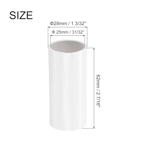 Conducto de PVC acoplador rectos conectores blancos manguera 25 mm 3