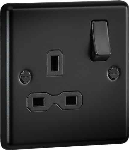 Knightsbridge 13A 1G DP Switched Socket - Matt Black - Image 2