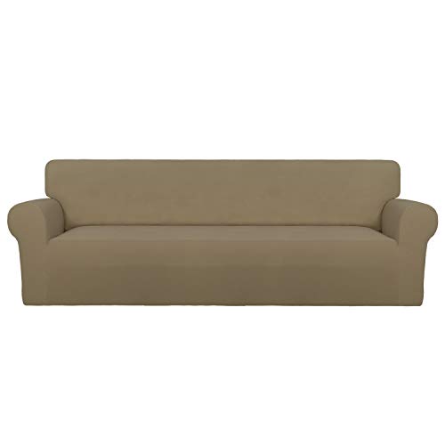 PureFit Stretch Couch Covers for Sofa 4 Seater Slipcovers Tan