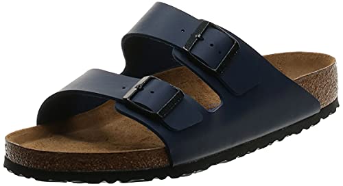 Birkenstock Arizona, Unisex Adult Buckle Shoes, Blue (Blue), 46 EU (Normal), blue, 37 EU Ancho