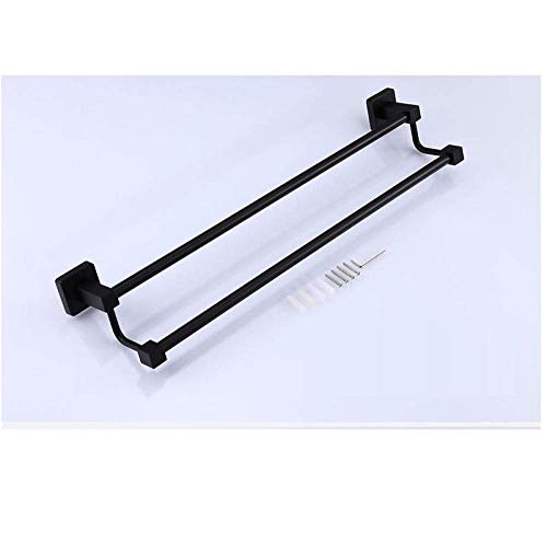 Porte-serviettes double couche noir pour optimiser l'espace et sécher le linge rapidement - 6
