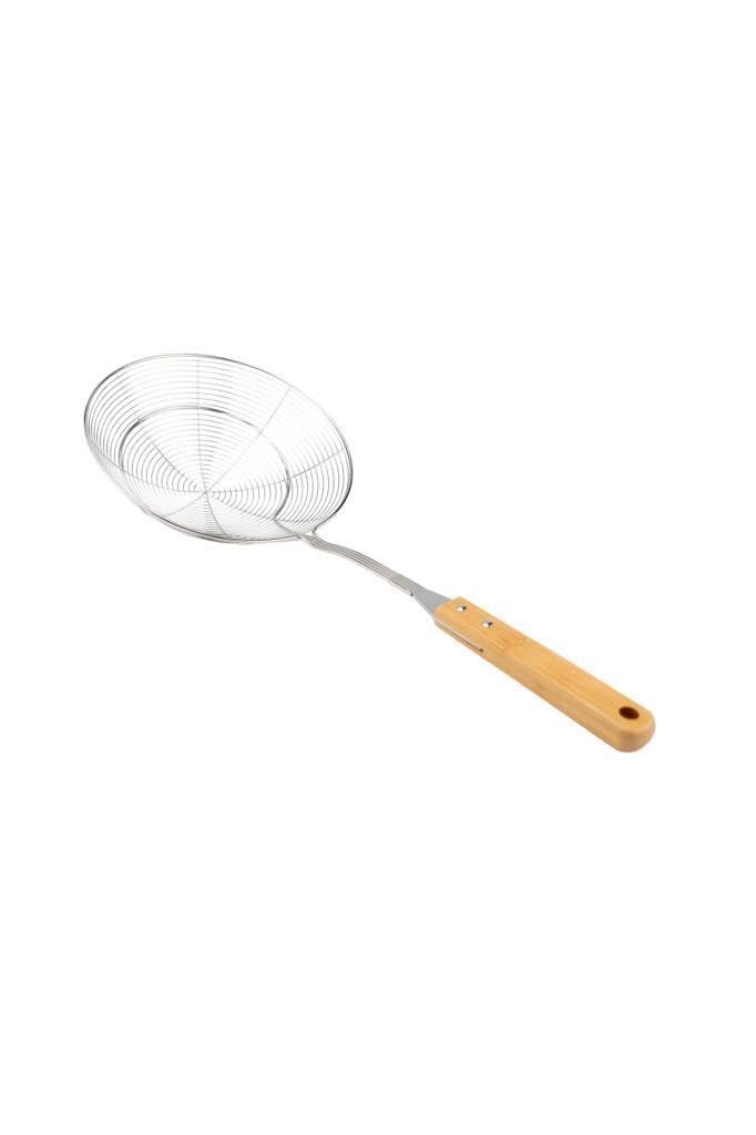 Bambum Ladle - Bambu Saplı Tel Kevgir 20cm