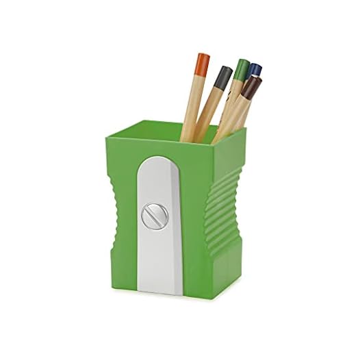 Balvi Portalápices Sharpener Color Verde Mantén tu Escritorio organizado Bote para lápices Original y