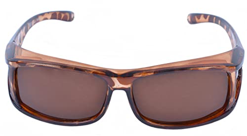 Rapid Eyewear Womens Over Glasses Sunglasses: Polarised: That Fit Over Your Regular Prescription Specs. UV400 Ladies OTG Glasses for Driving, Running and Sports. UK Product. Tortoiseshell