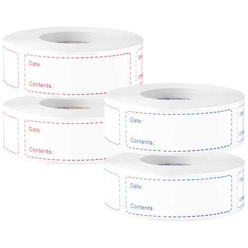 Étiquettes amovibles pour congélateur x2000 | Format 2,5x7,6 cm pour boîtes alimentaires