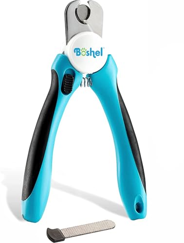 Image of Boshel Dog and Cat Nail Clipper with Safety Guard, Razor-Sharp Toenail Cutter with Nail File, Ideal for Smaller Pets