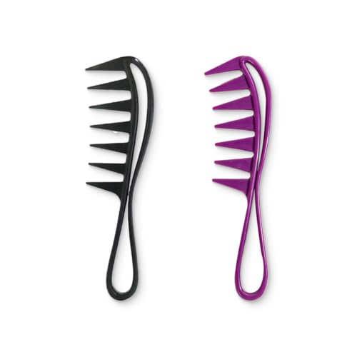 AWOGIPD Peine de Dientes Anchos, Peine de Tiburón, Peine Pelo Rizado Antiestático, Peine de Peluquero de Resistente al Calor, Peines de Peluqueria Profesional para Salón y Hogar