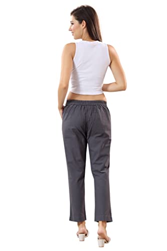 Image of TRASA Ultra Soft Cotton Regular and Plus 8 Colour Cotton Pants for Womens and Girls - Available Sizes : M,L,XL,2XL,3XL,4XL,5XL