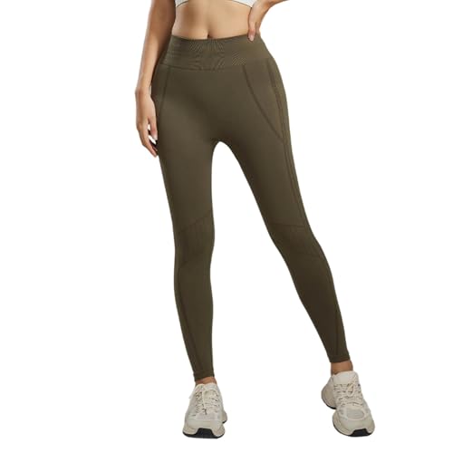 Genérico Leggins Push Up Mujer Deporte Leggings Push Up Ropa Pilates Leggins Elásticas Mallas Deportivos Invierno Gym Running Largos Gimnasio Verde militar S