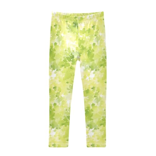 KLL Watercolor Toddler Baby Girl Cotton Pants Stretch High Waisted Leg Yoga Pants Exercise