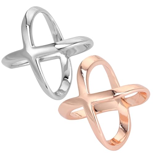 HOMOBABE Hebillas para Bufanda de Aleación Diseño de Cruz Lisa, 2 Piezas en Plata, Decoración Elegante para Pañuelos de Seda en Fiestas y Ocasiones Obsequios