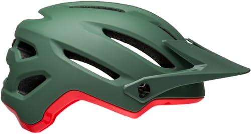 Image of BELL 4Forty MIPS Adult Mountain Bike Helmet - Matte/Gloss Dark Green/Infrared, Medium (55–59 cm)
