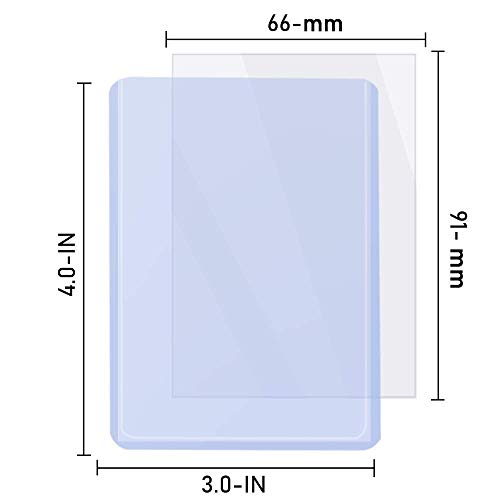 400 PCS Trading Card Sleeves Toploaders Set, Penny Sleeves Card Protector Holders Perfect for MTG, Pokemon Cards Collection and Protection(Includes 200 Thick Toploaders & 200 Soft Sleeves)