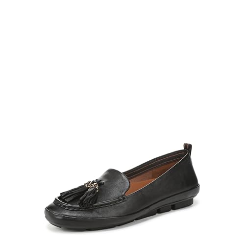 Naturalizer Women's Betsy Driving Style Loafer Black Leather 6.5 M