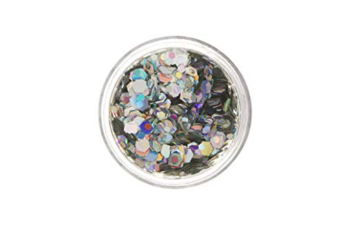 Holographic Chunky Glitter by Moon Glitter – 100% Cosmetic Glitter for Face, Body, Nails, Hair and Lips - 0.10oz - Silver