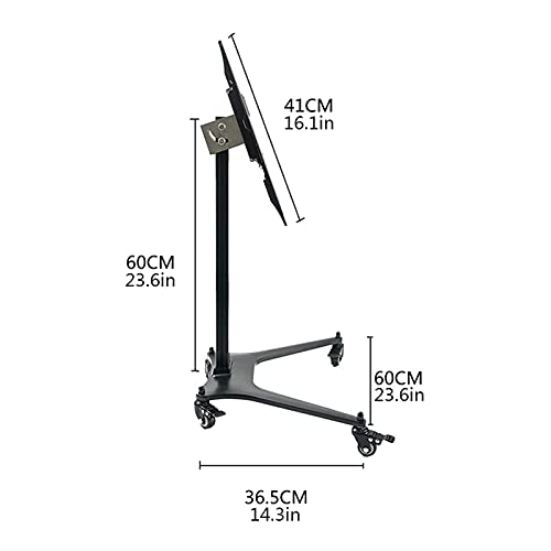 Soporte de TV universal para piso ajustable con ruedas miniatura 2