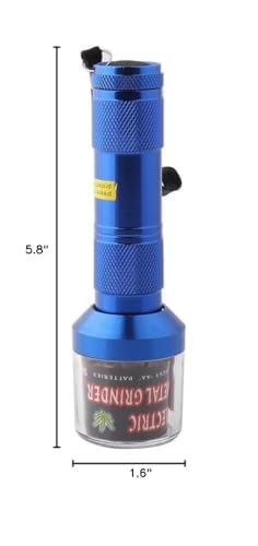 Zinc Alloy Electric Metal Grinder Herb Tabacco Crusher Grinder Cracker(Blue Color, no battery included) - Image 2