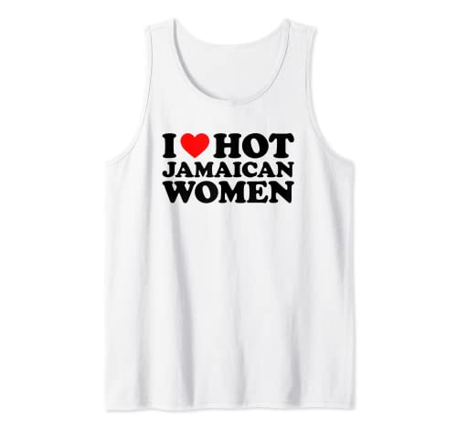 I Love Hot Jamaican Women Camiseta sin Mangas